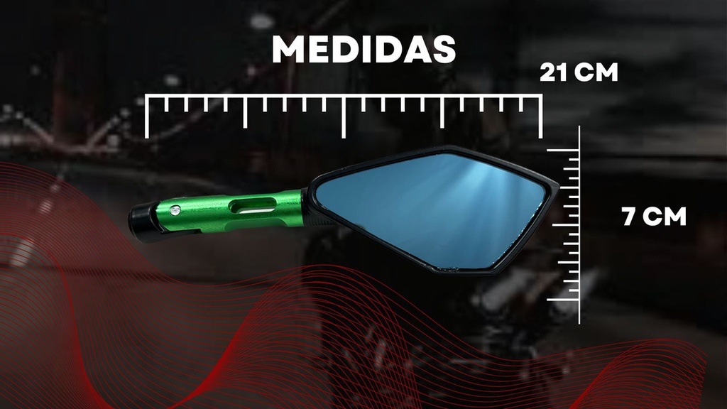 Espejo Moto Retrovisor Iron Racing Italia Con Antireflejante