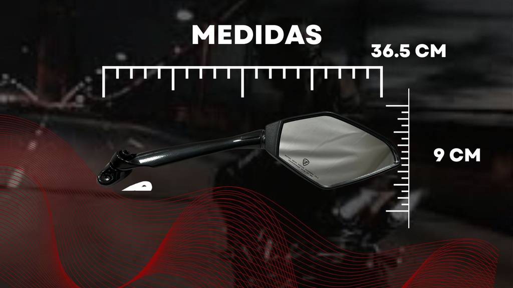 Espejo Retrovisor Moto Italika Izquierdo Rt200
