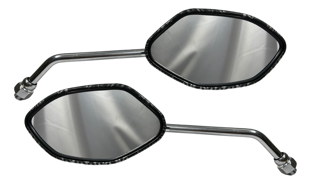 Espejo Retrovisor Moto City Road D1 Gris Negro Ajustable
