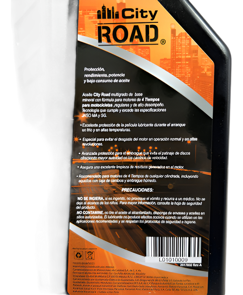 Aceite Lubricante City Road 4t Sae 20w50 Jaso Ma/sg Todos