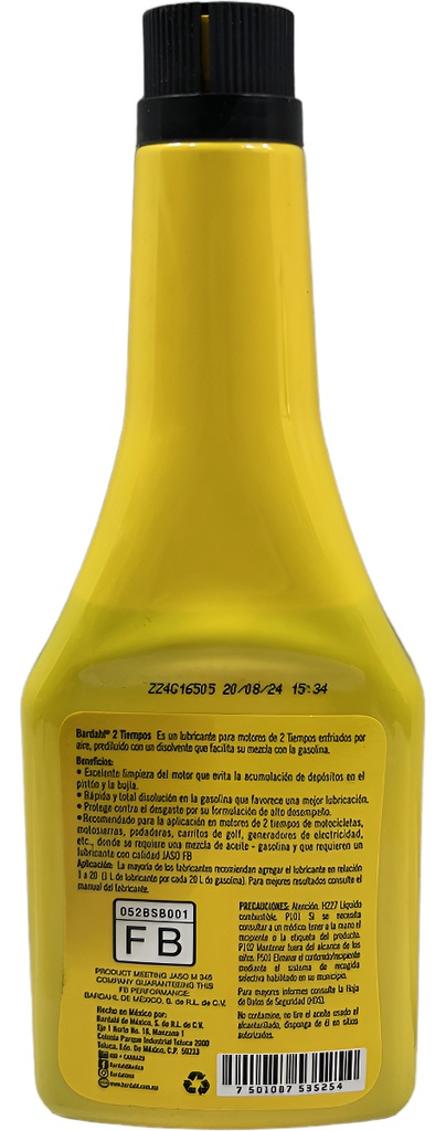 Aceite Bardahl Motos 2t Jaso Fb 250ml