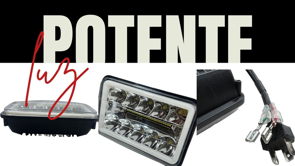 Faro 5 Pulgadas  30led Blanco+amarillo Aro 5 Cables 1 Pieza