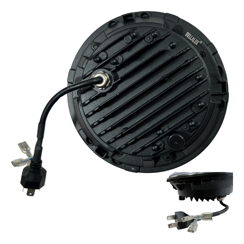 Par Faro Delantero 7  Redondo Led Ojo Angel Lupa 6500*2