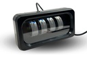 Faro Led H/l Estrobo Carcasa Negra Luz Blanco