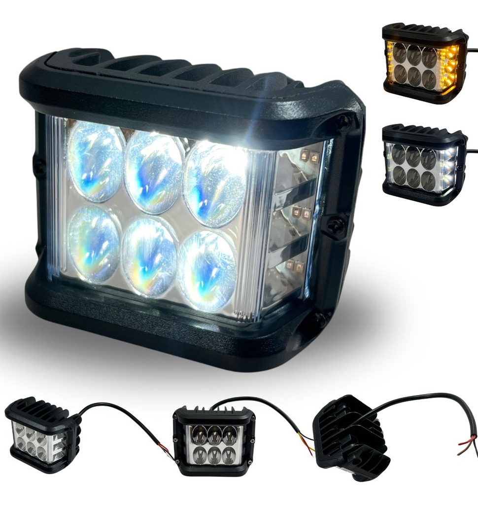 Faro Moto Hyperled Con Alarma Y Luz 12-80v 20w