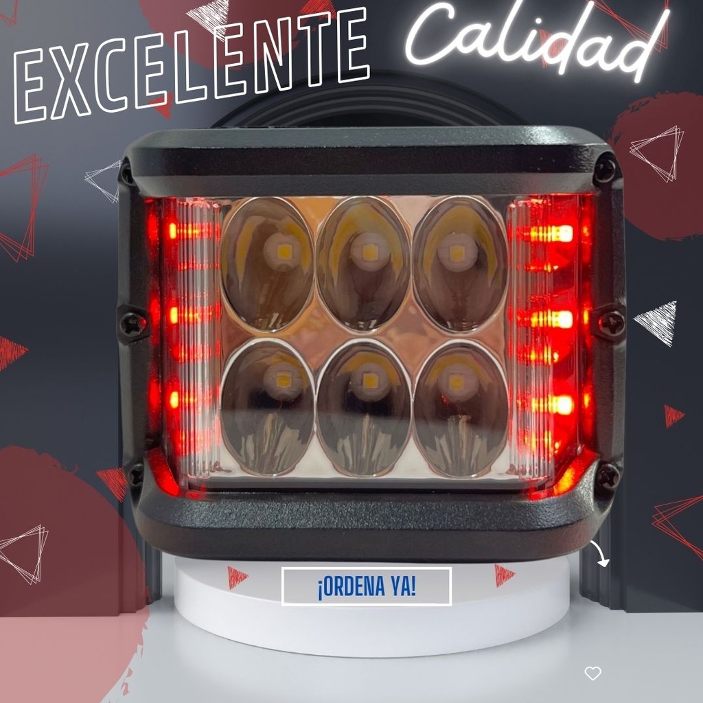Faro Moto Hyperled Con Alarma Y Luz 12-80v 20w