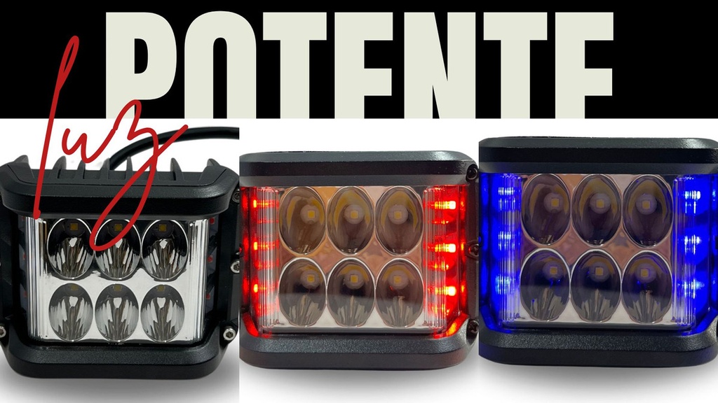 Faro Moto Hyperled Con Alarma Y Luz 12-80v 20w