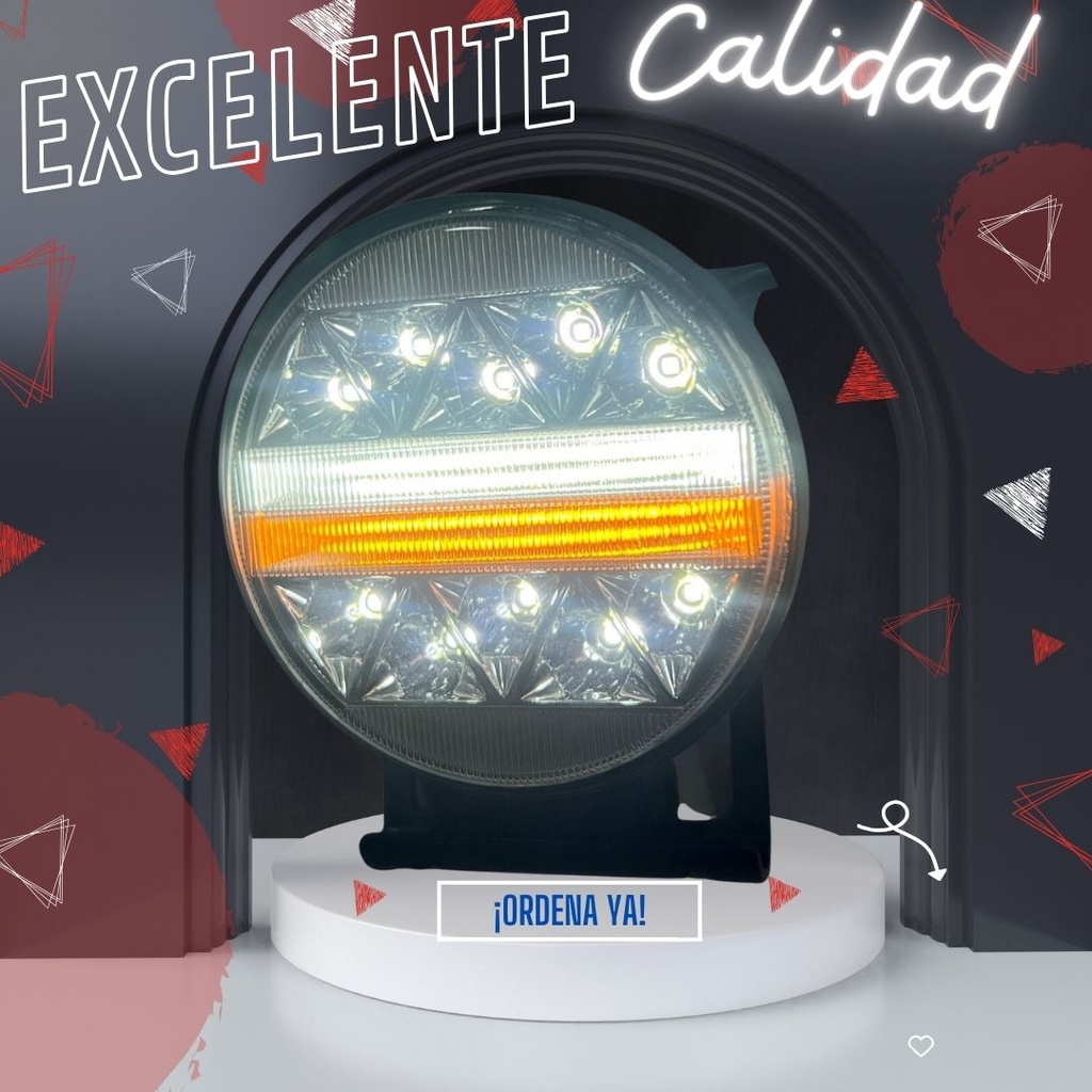 Faro Led Blanco Con Color / Estrobo 1 Pieza