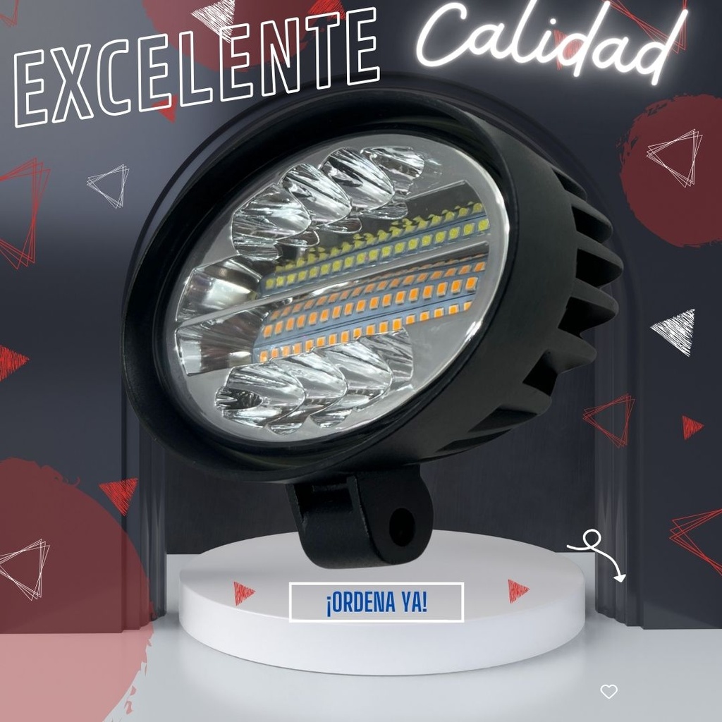 Faro Led Blanco Con Color / Estrobo 1 Pieza