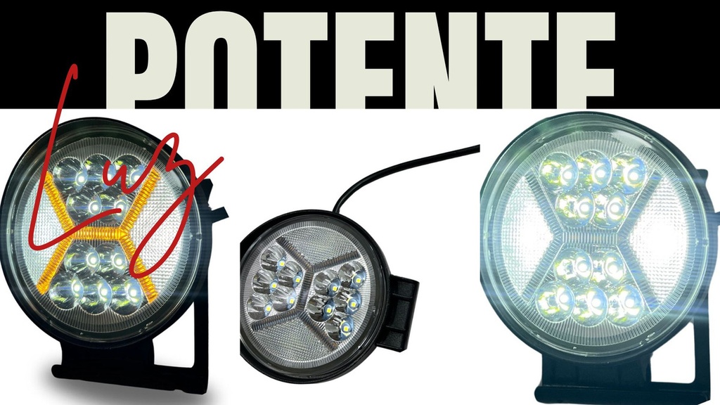 Faro Led Blanco Con Color / Estrobo 1 Pieza