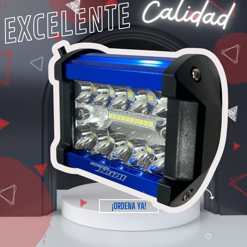 Faro Auxiliar Hyperled 60w 7000k 4000lm 12-48v 8 Colores
