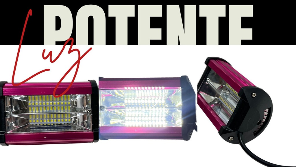Faro Auxiliar Hyperled 72w 7000k 4800lm 6 Colores