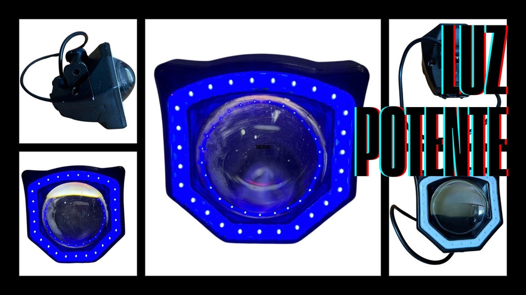 Faro Hyper-led Para Moto Azul Ir-a05 12-80v 20w