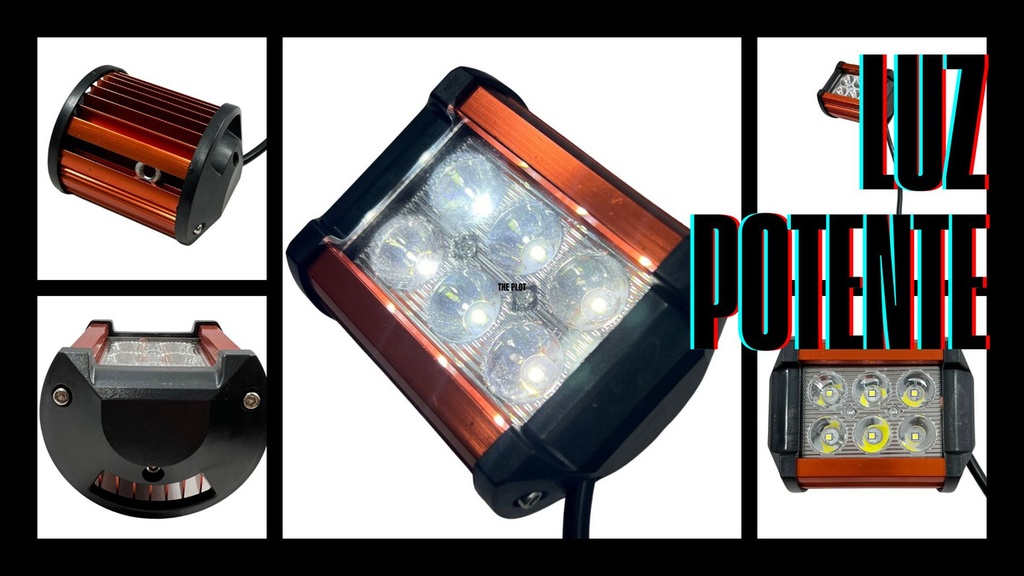 Faro Auxiliar Hyperled Ir-1810 8-80v 18w 1200lm 7 Colores