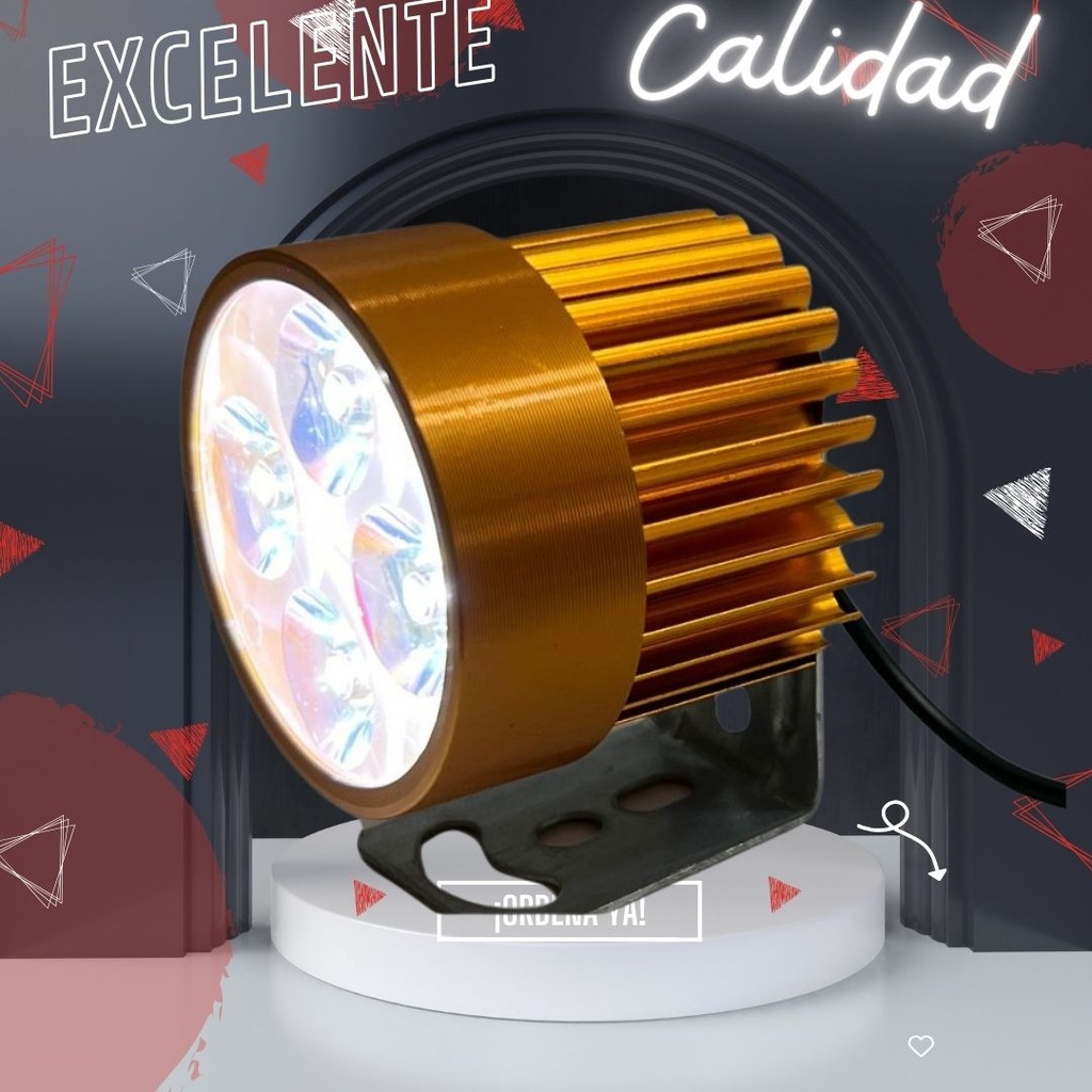 Faro Auxiliar Moto Leds Ir1570 8-80v 4w 5 Colores