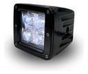 Faro Moto Cuadrado 4led Blanco Bi Color Estrobo