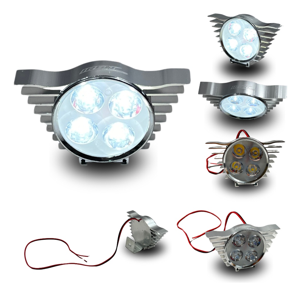 Faro Auxiliar Hyperled Alitas 8-80v  200lm 7 Colores Carcasa