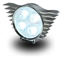 Faro Auxiliar Hyperled Alitas 8-80v  200lm 7 Colores Carcasa