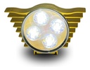 Faro Auxiliar Hyperled Alitas 8-80v  200lm 7 Colores Carcasa