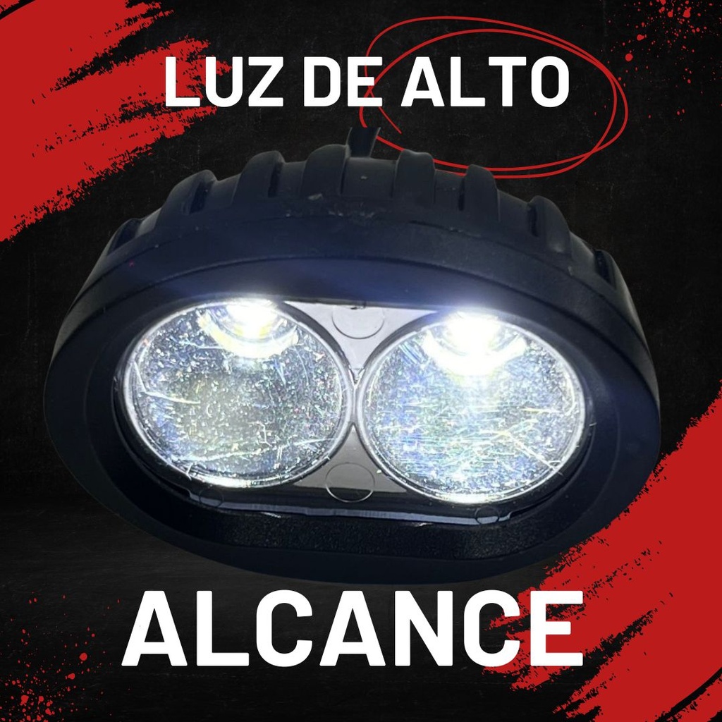 Faro Auxiliar Hiperled Para Moto 12-80v, 12w, 1500lm