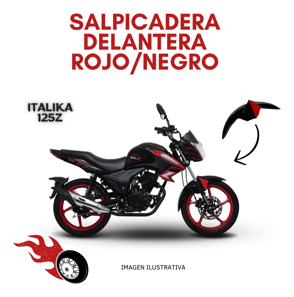 Salpicadera Delantera Rojo/negro Italika 125z