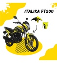 Salpicadera Delantera Moto Para Italika Ft200 Amarillo/negro