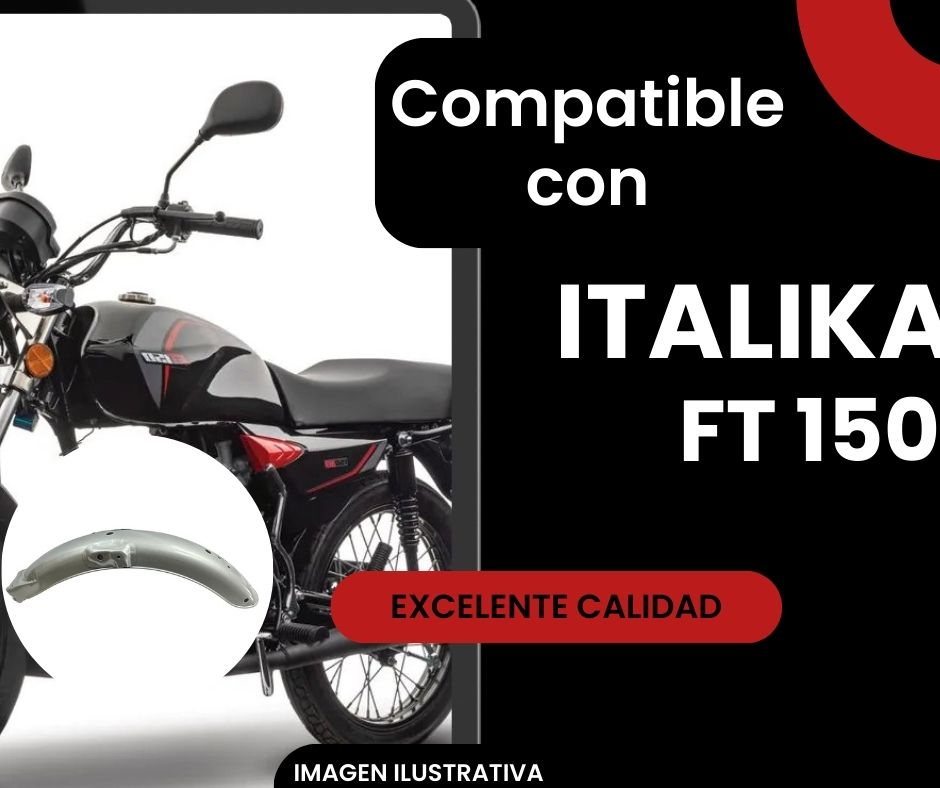 Salpicadera Metal Trasera Para Moto Italika Ft150