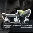 Salpicadera Delantera Italika 150z Negro/verde Resistente
