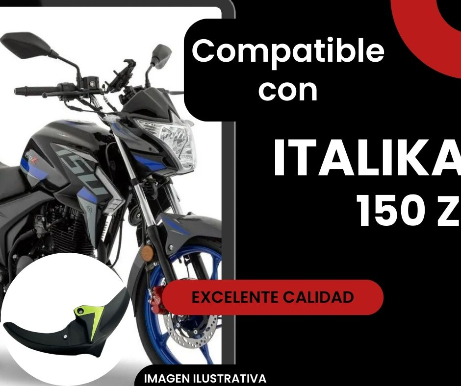 Salpicadera Delantera Italika 150z Negro/verde Resistente