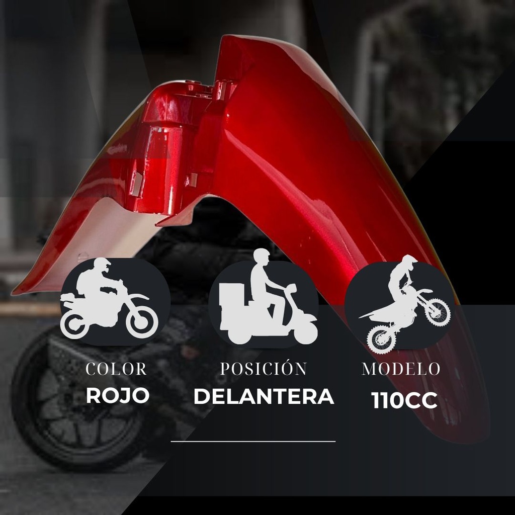 Salpicadera Delantera Roja Italika At110cc