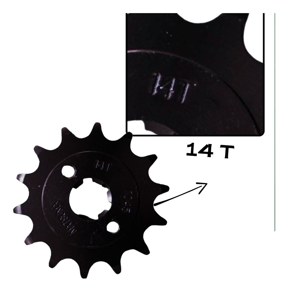 Engrane Traccion Del Acero #1045 14t Pulsar 200ns