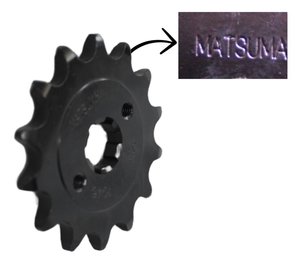 Engrane Traccion Delantero Acero #1045 14t Pulsar 200ns