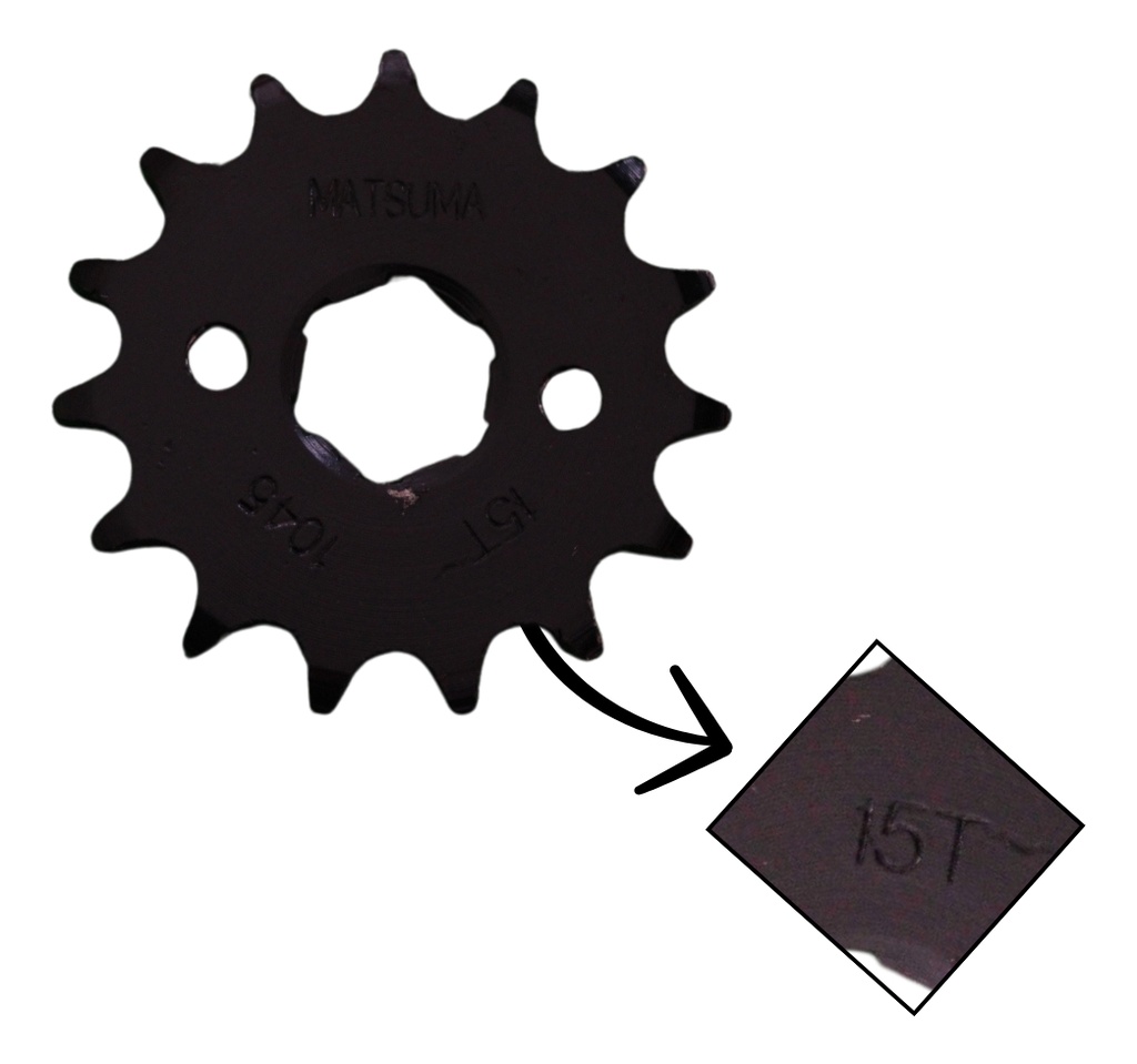 Engrane Traccion Delantero Acero #1045 15t Cgl125 Tool