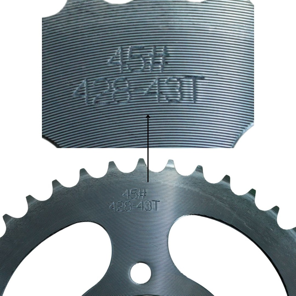 Engrane Traccion Trasera Acero Para Suzuki Gs-125 43t