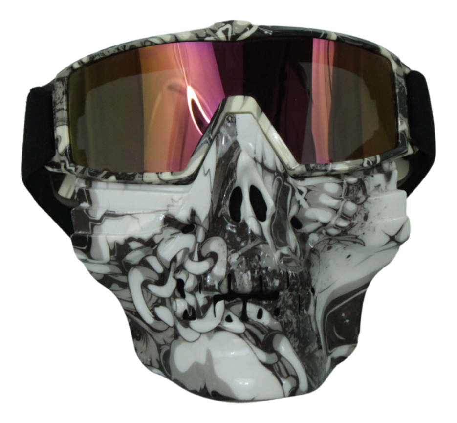 Googles Para Moto Con Mascara De  Calavera Diseño Cadenas