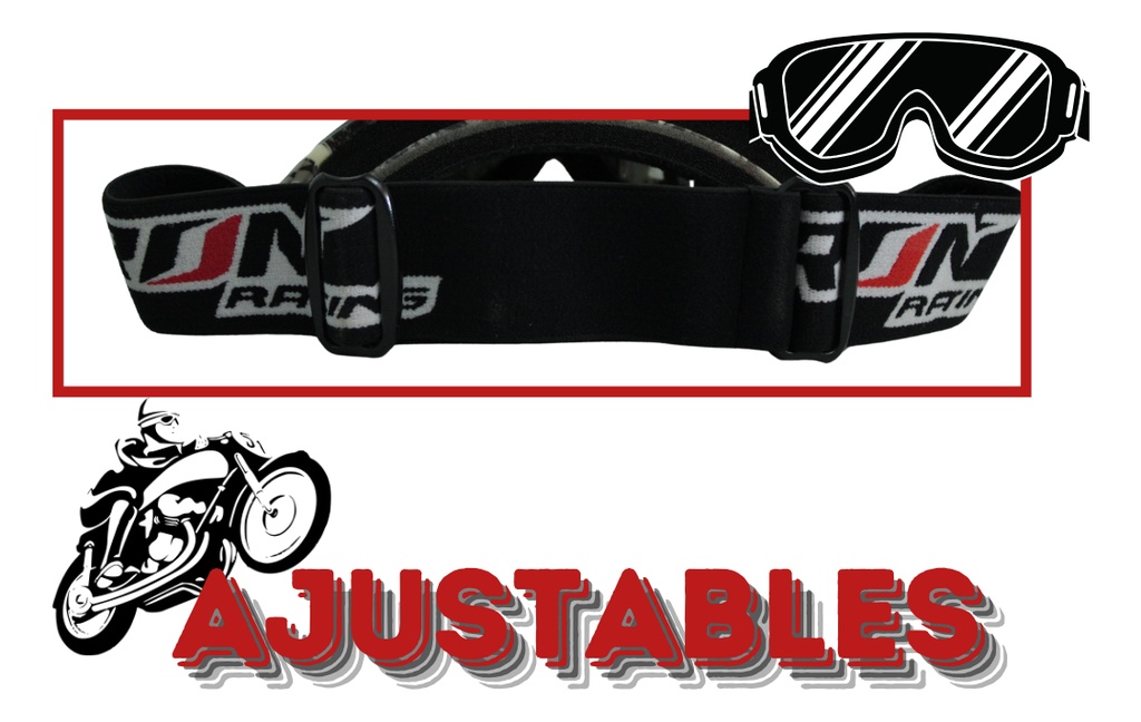 Googles Para Moto Con Mascara De  Calavera Diseño Cadenas