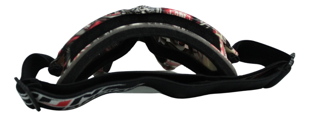 Goggles Para Moto  Máscara Calavera   Con Diseño Negro/rojo