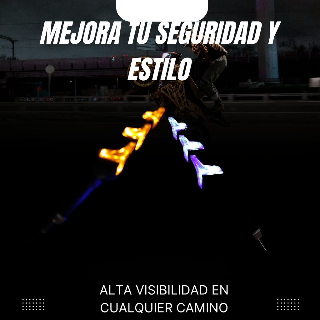 Direccional Led  Universal Motocicleta  Bi-color 12v 2piezas