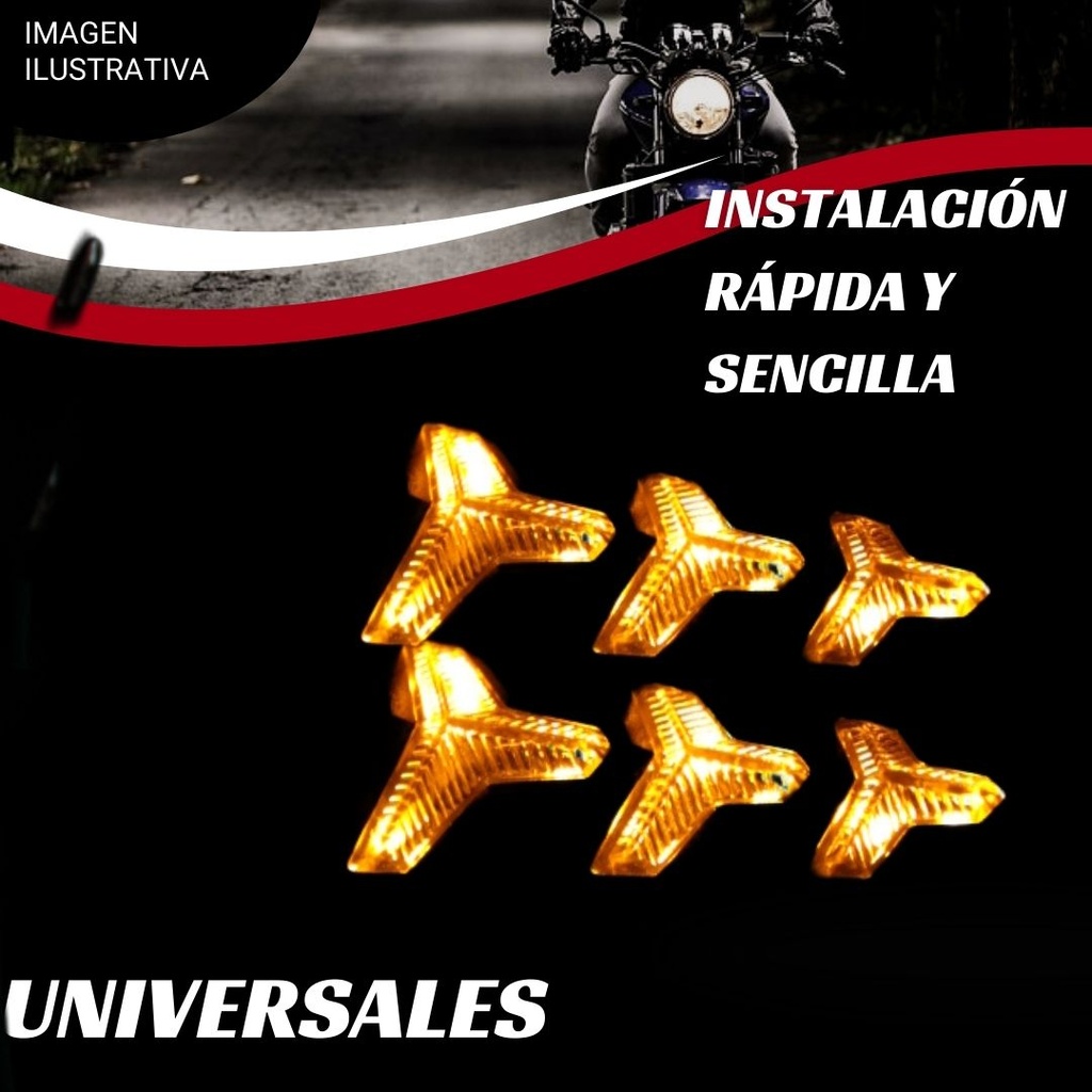 Direccional Led  Universal Motocicleta  Bi-color 12v 2piezas