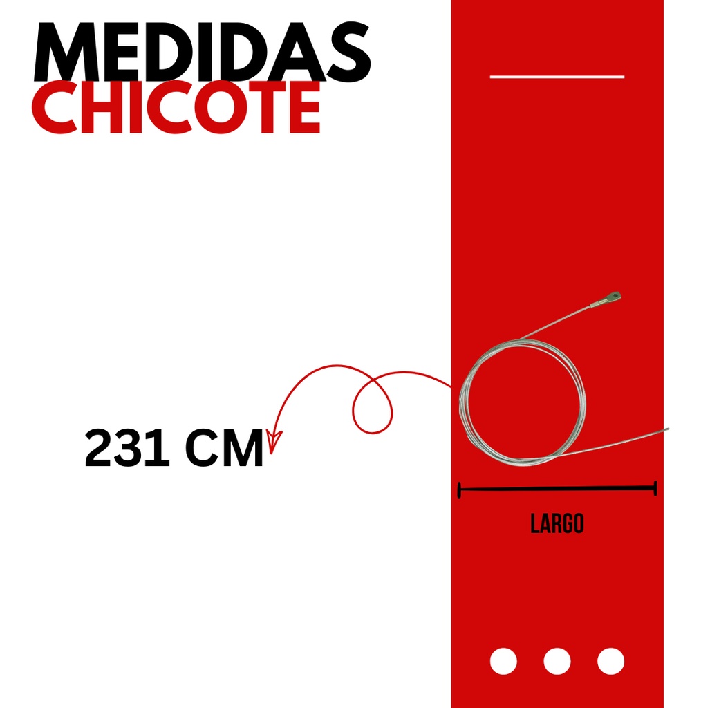 Chicote Reversa Completo Corto Motocarro Aa191068
