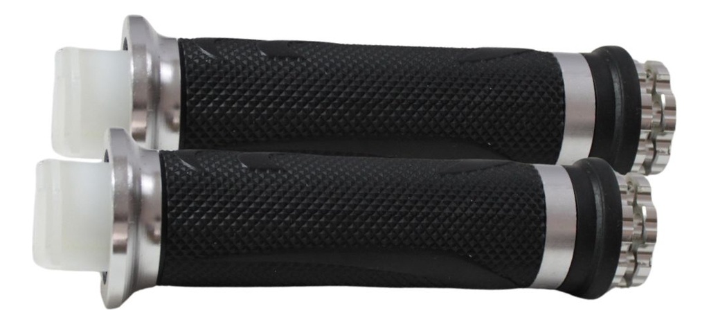 Juego Puños Para Moto De Aluminio Plata Marca Matsuma