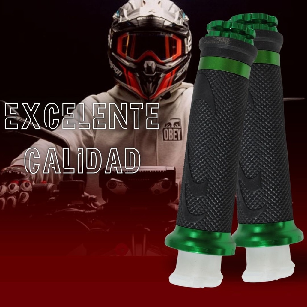 Juego Puños Para Moto De Aluminio Plata Marca Matsuma
