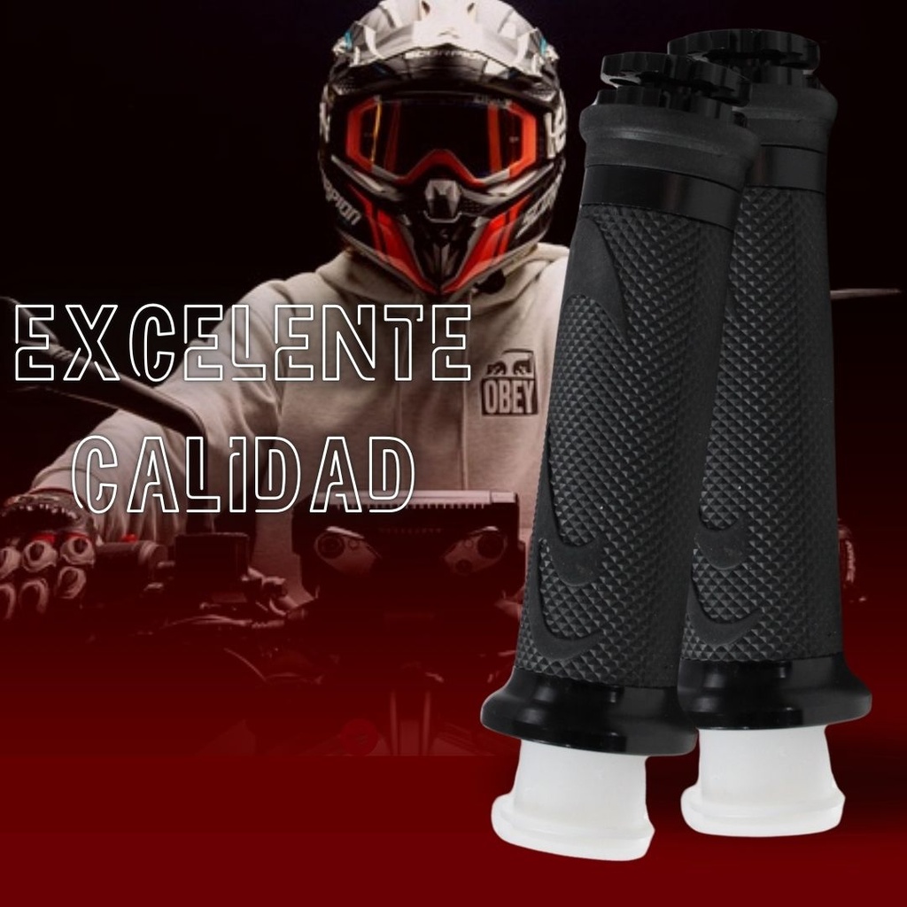 Juego Puños Para Moto De Aluminio Plata Marca Matsuma