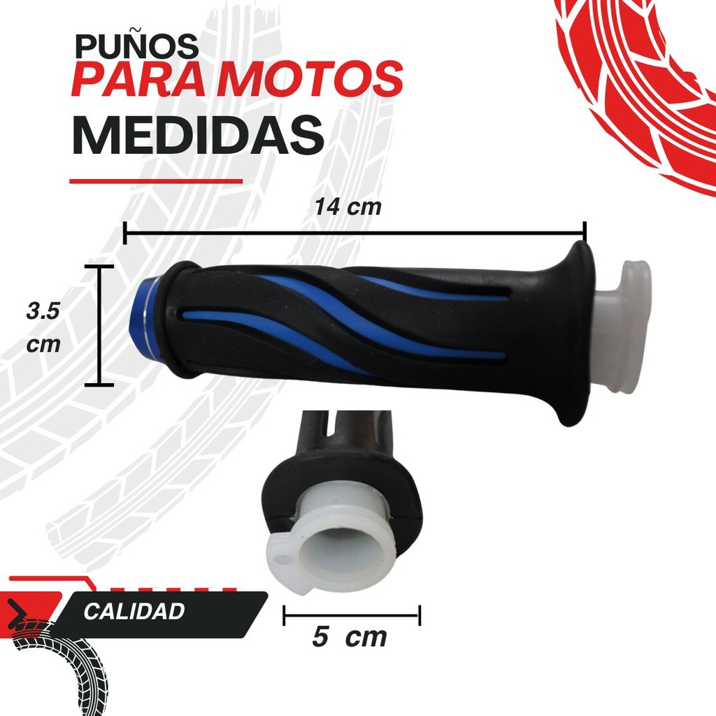 Juego De Puños Para Moto Marca Matsuma Con Goma Plastica