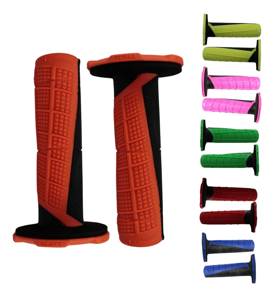 Juego Puños De Goma Plastica Para Moto 6 Variantes De Color