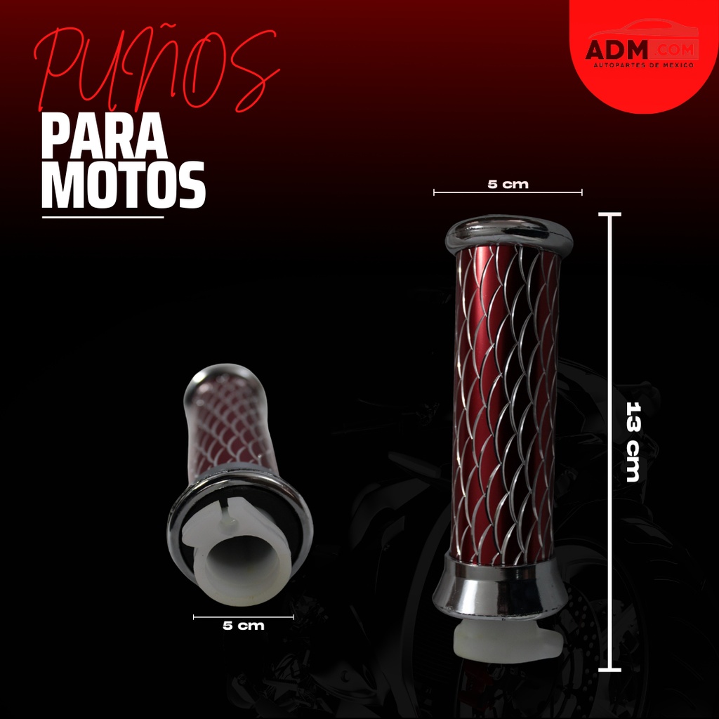 Juego De Puño Con Tapa Cromada De Aluminio 5 Variantes Color