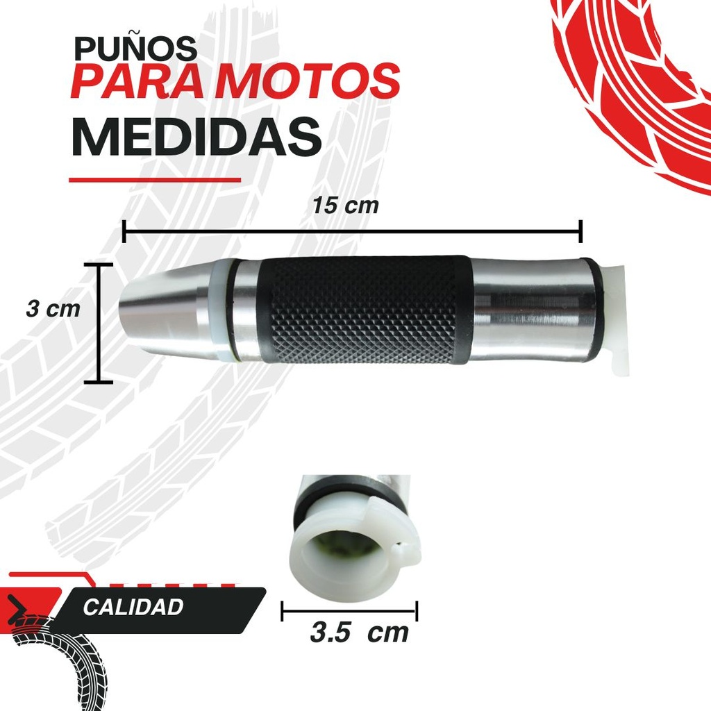 Juego De Puños Aluminio Para Moto Universal Con Luz Led