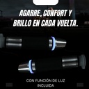 Juego De Puños Aluminio Para Moto Universal Con Luz Led