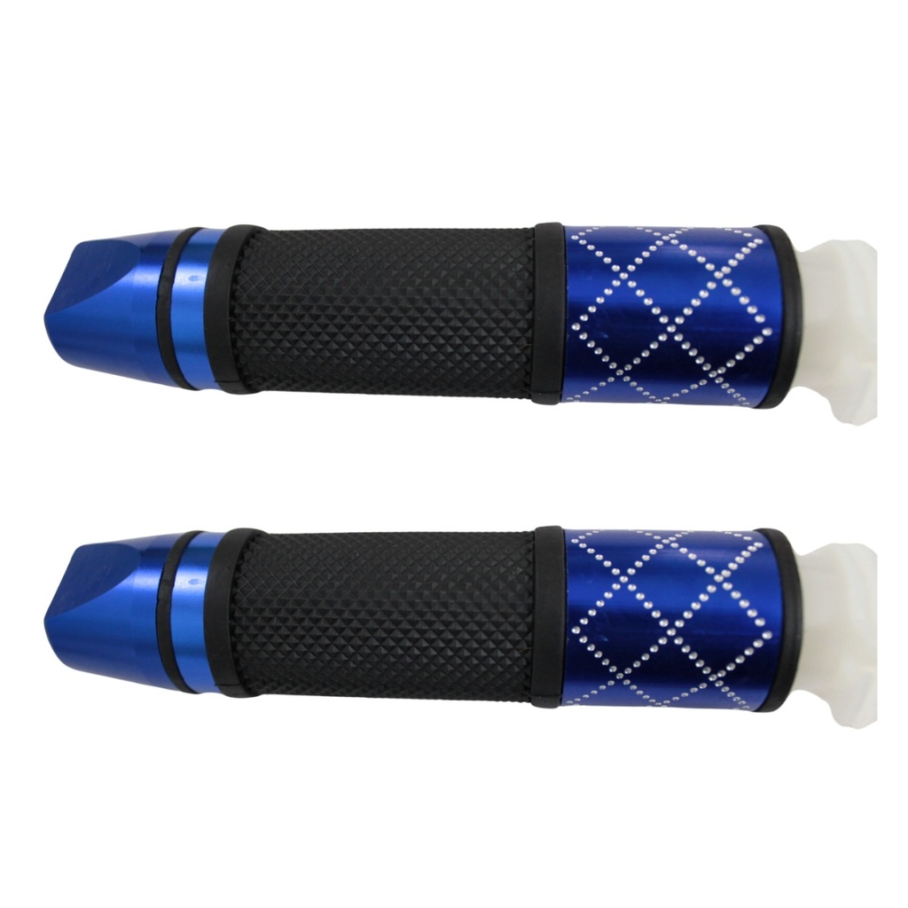 JUEGO DE PUÑOS PARA MOTOCICLETA UNIVERSAL ALUMINIO AZUL