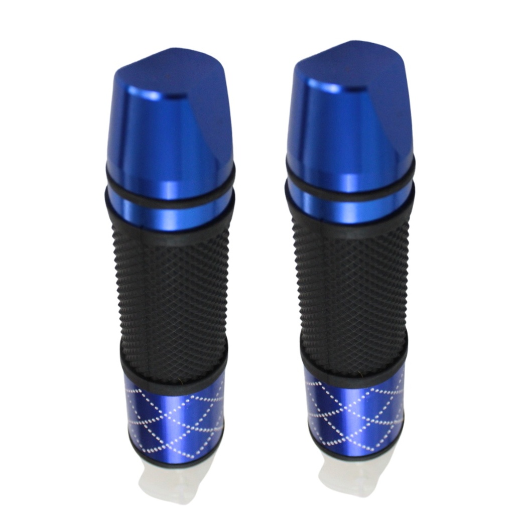 JUEGO DE PUÑOS PARA MOTOCICLETA UNIVERSAL ALUMINIO AZUL